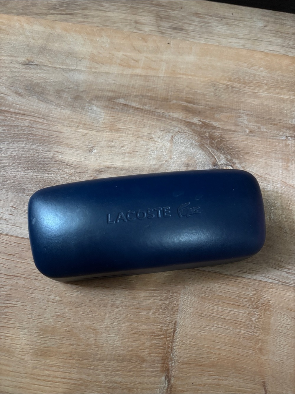 Lacoste Dark Blue Hard Eyeglass Case